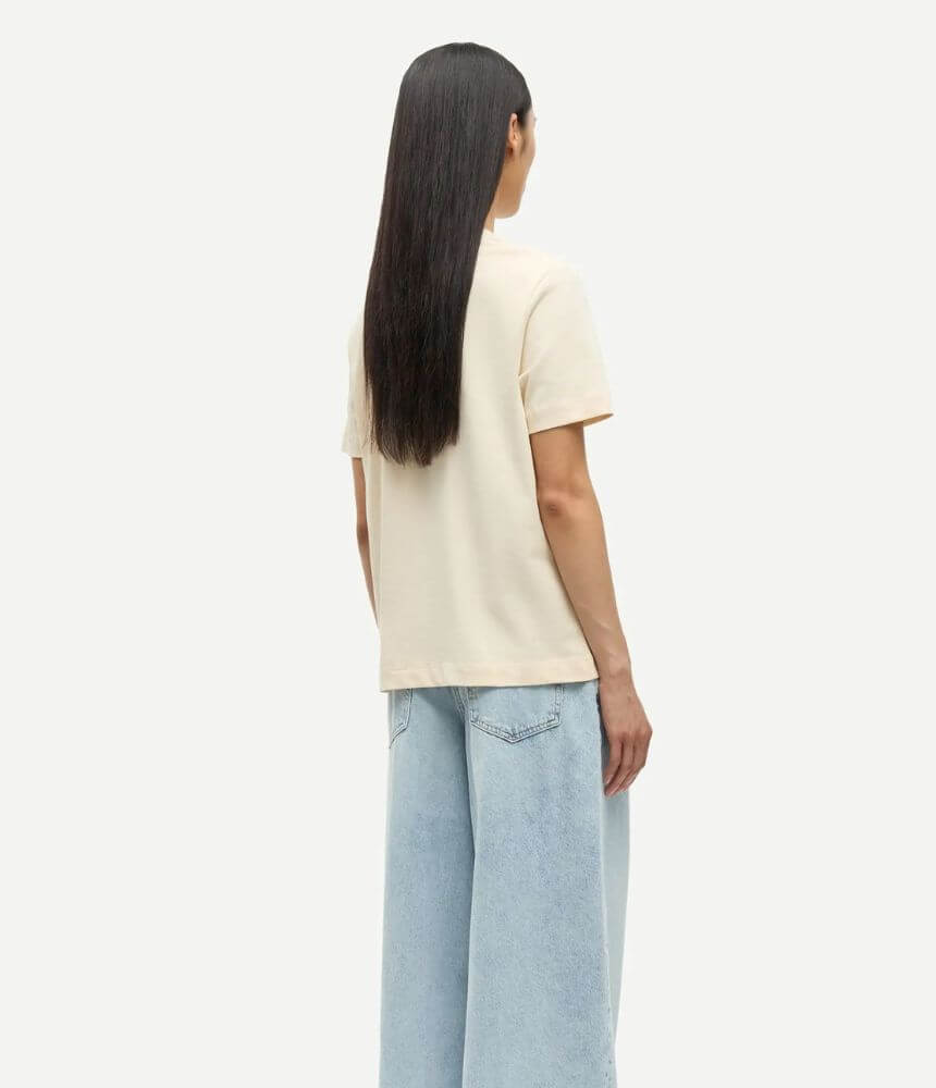 Samsoe Samsoe Camino T shirt in Clear Cream