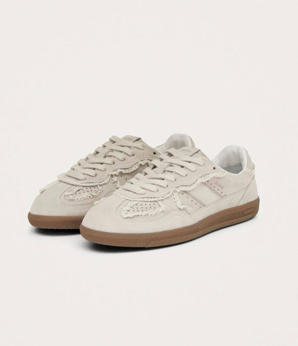 Alohas Tb 490 Crochet Cream Leather Sneakers