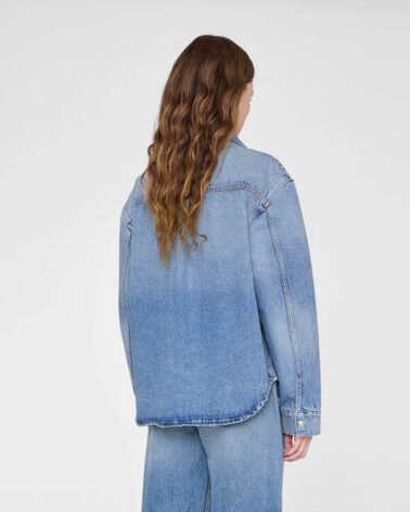 Anine Bing Paxton Shirt in Baltic Blue