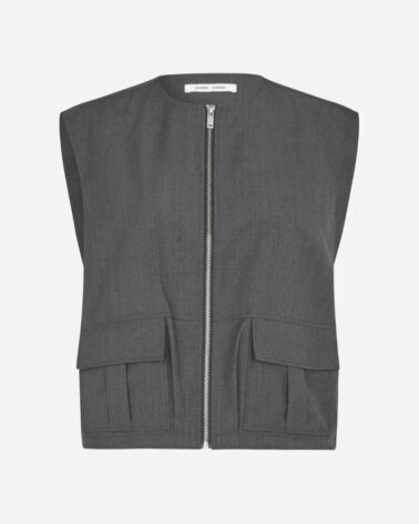 Samsoe Samsoe Sakelly Vest in DK Grey Melange