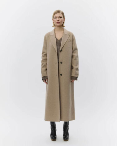 Day Birger Gloria Double Faced Wool Coat in Beige