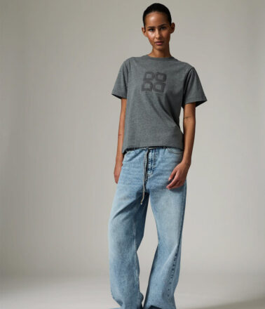 Day Birger Parry Logo Tee in Grey Melange