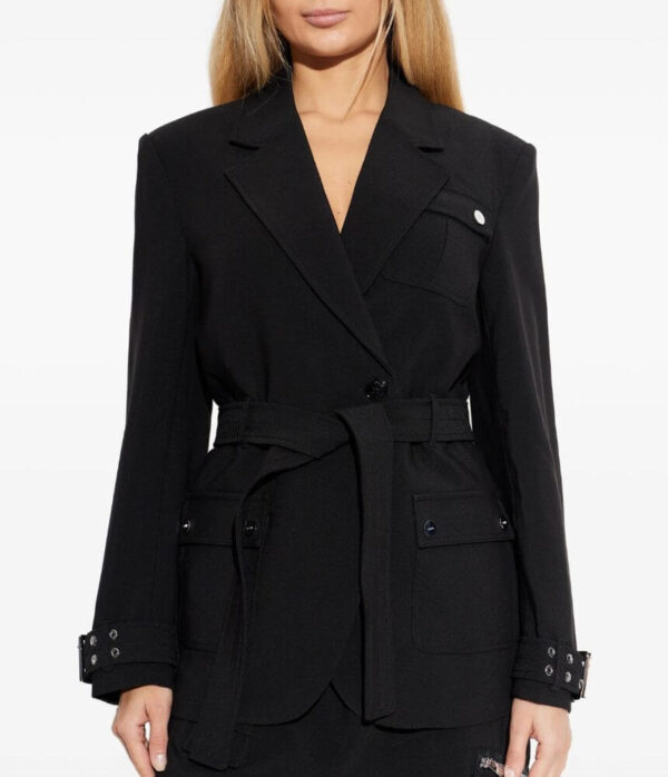 Ganni Future Twill Blazer in Black