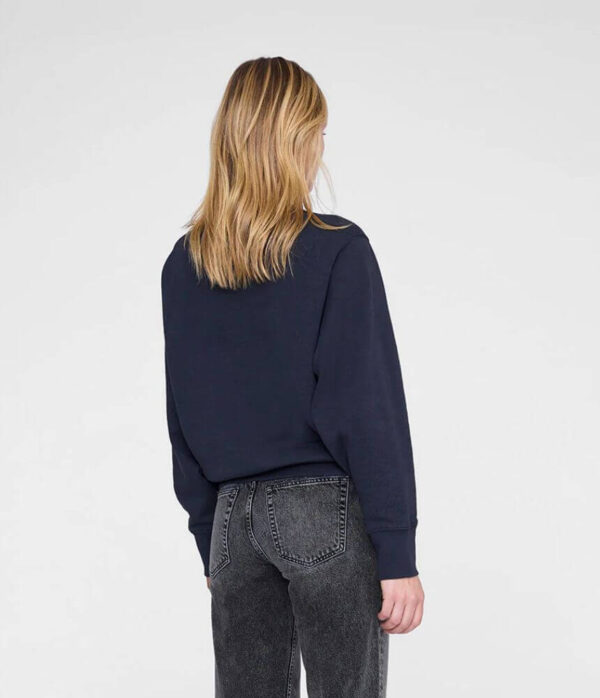 Anine Bing Johnny Cropped Tee in Washed Black