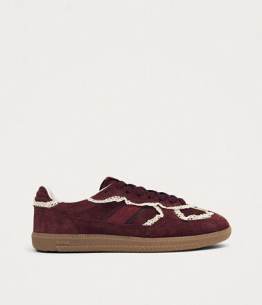 Alohas Crochet Burgundy Leather Sneakers