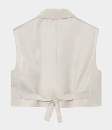 Day Birger Marnie Classic Gabardine Waistcoat in Ivory