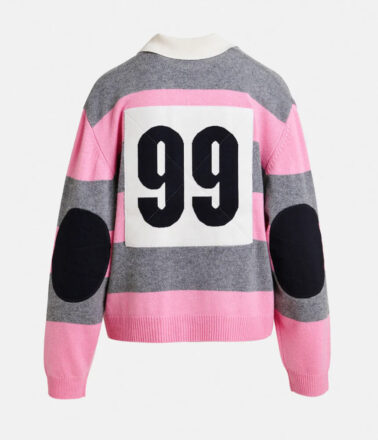 Essentiel Antwerp Jarn Knitted Polo in Nectarine