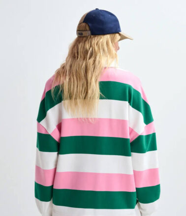 Essentiel Antwerp Joueur Striped Sweatshirt in Pinky Sugar