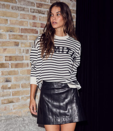 Haute L’Amitié Stripe Logo Sweat