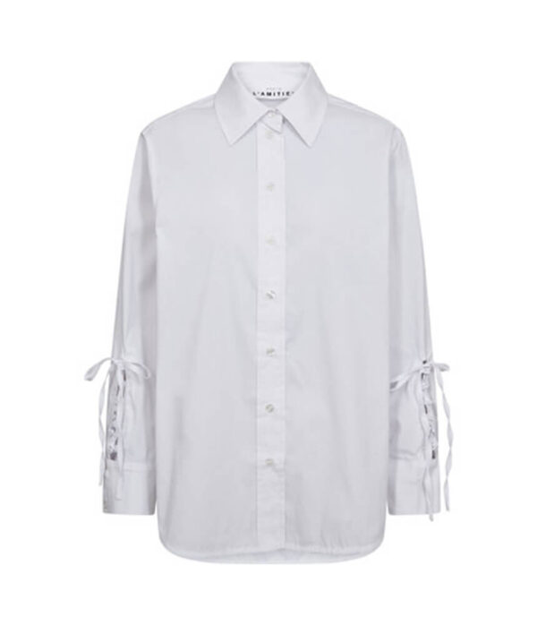Haute L’Amitié Alvina Pure Tie Shirt in White
