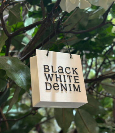 Black White Denim Gift Bag Decoration