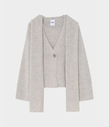 Day Birger Javier Soft Lamb Cardigan in Jet Stream