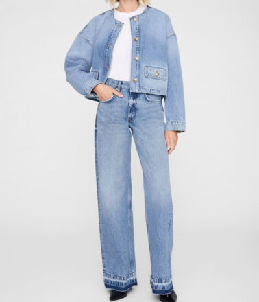 Anine Bing Lewis Jean in Caspian Blue