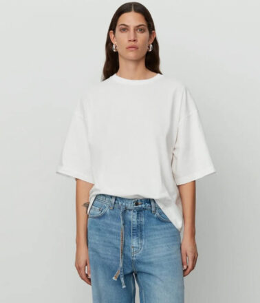 Day Birger Drew Heavy Cotton Top in Bright White
