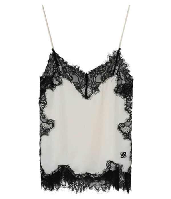 Day Birger Lacey Viscose Top in Vanilla Ice