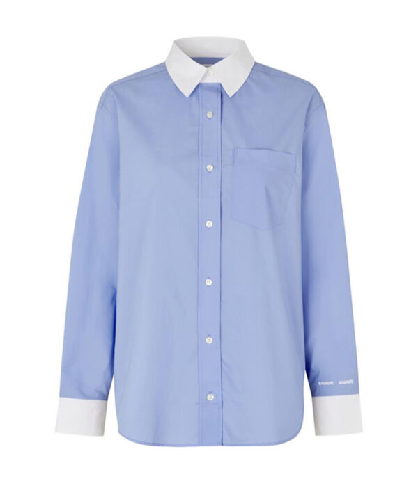Samsoe Samsoe Salova Pocket Shirt in Bel Air Blue