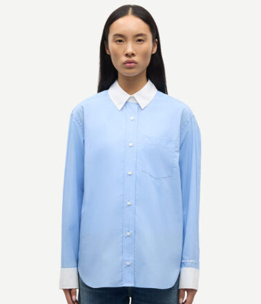 Samsoe Samsoe Salova Pocket Shirt in Bel Air Blue