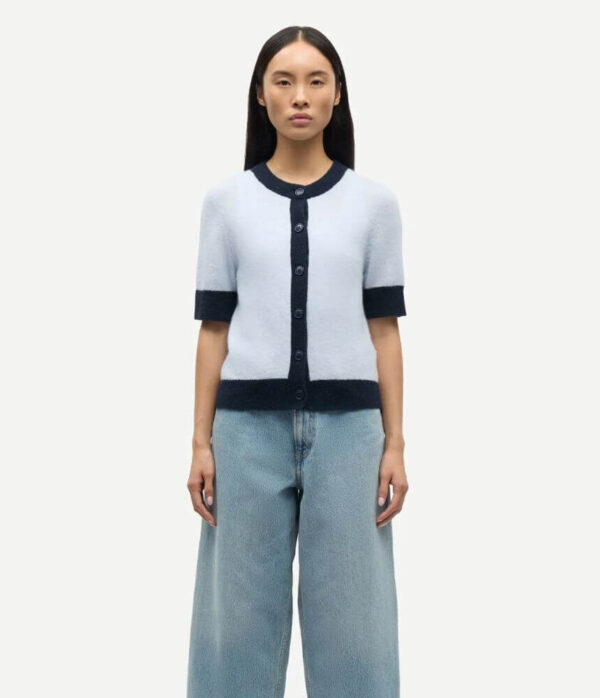 Samsoe Samsoe Sanoura Cardigan in Grey Dawn