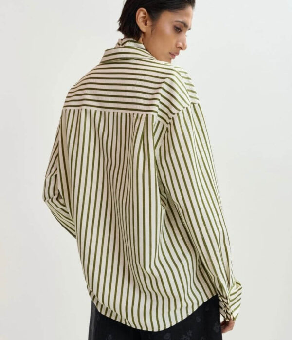 Essentiel Antwerp Janna Shirt with Bib in Spirulina Green