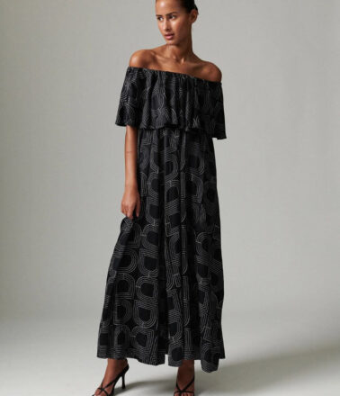 Day Birger Plyma Fluid Viscose Stitch Top in Jet Stream