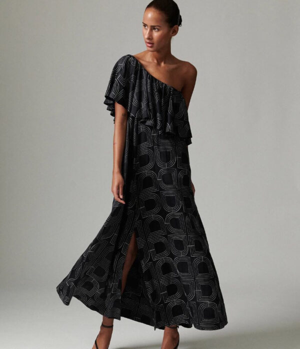 Day Birger Plyma Fluid Viscose Stitch Top in Jet Stream