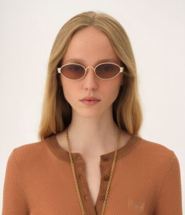 Chloé 355/S-002 54 Holly Sunglasses in Gold Brown