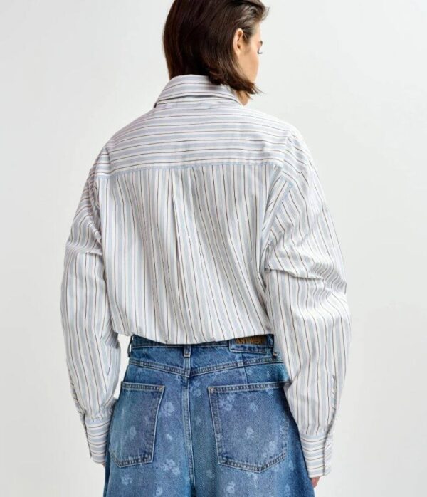 Essentiel Antwerp Jomato Pointy Collared Shirt in Nile Blue