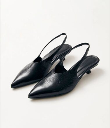 Alohas Eros Black Leather Mule