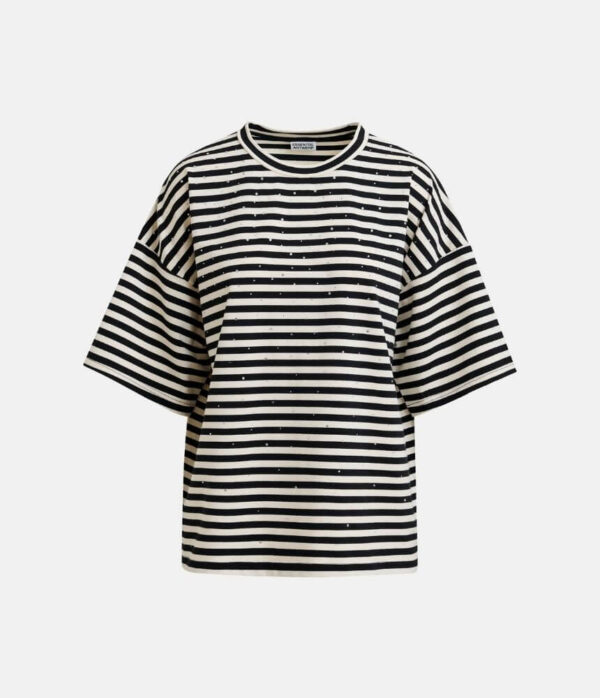 Essentiel Antwerp Joste Striped T-Shirt in Off White