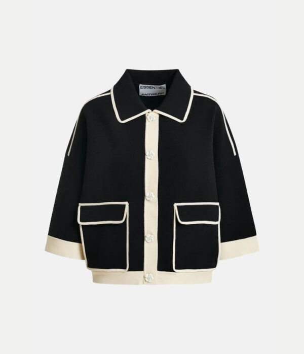 Essentiel Antwerp Jugly Knit Cardigan in Black