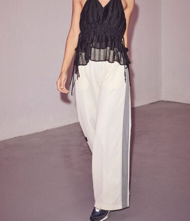 Haute L’Amitié Baggy Track Pants in Dark Grey