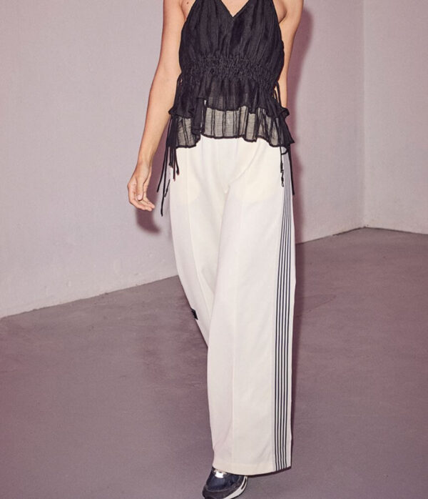 Haute L’Amitié Baggy Track Pants in Dark Grey