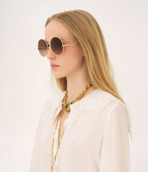 Chloé 372/S-001 56 Sunglasses in Gold Brown