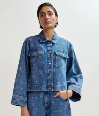 Essentiel Antwerp Jass Denim Jacket in Quiet Pool