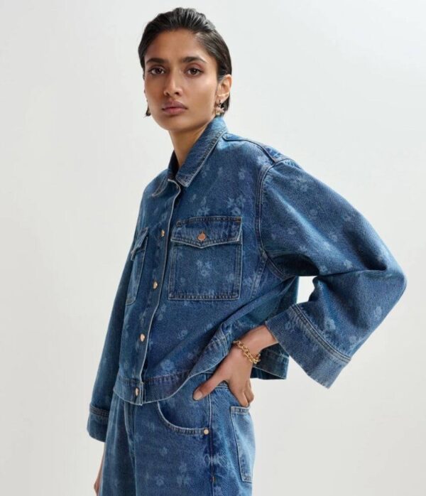 Essentiel Antwerp Jass Denim Jacket in Quiet Pool