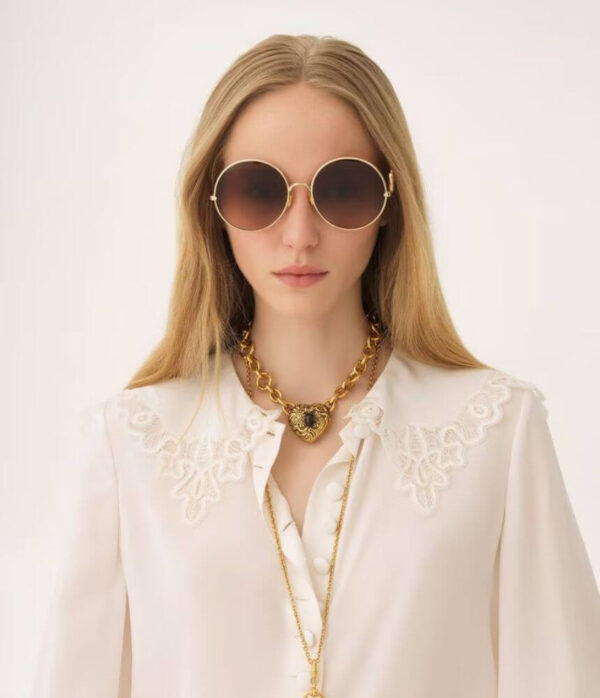 Chloé 372/S-001 56 Sunglasses in Gold Brown