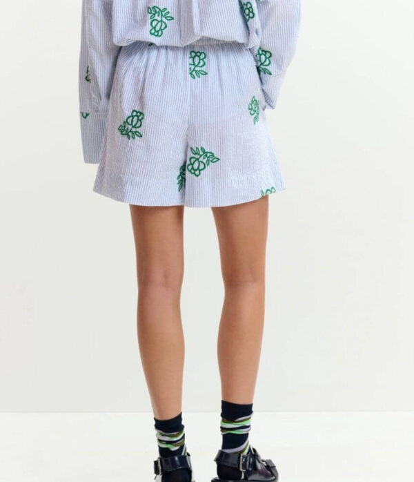 Essentiel Antwerp Juste Embroidered Mini Short in Off White