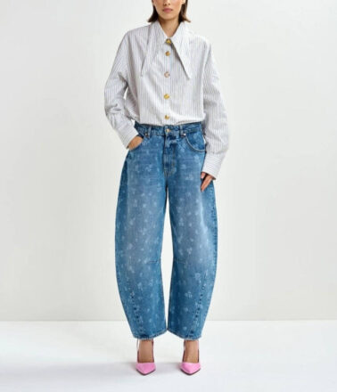 Essentiel Antwerp Barrel Leg Jeans in Quiet Pool