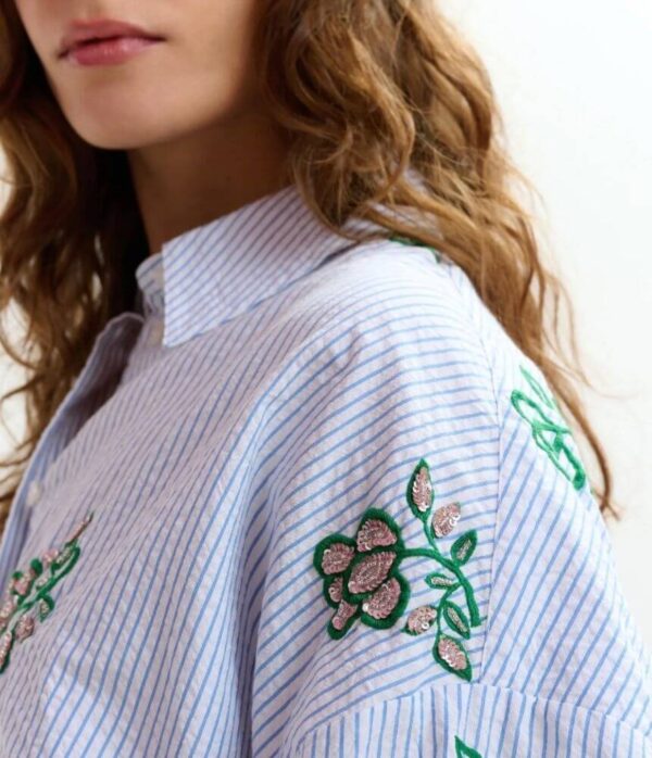 Essentiel Antwerp Jalinki Embroidered Shirt in White
