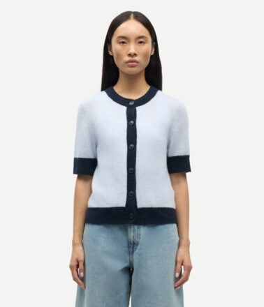 Samsoe Samsoe Sanoura Cardigan in Grey Dawn