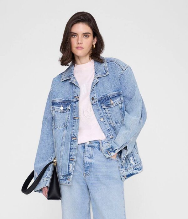 Anine Bing Kacey Sweatpant Monogram Cream