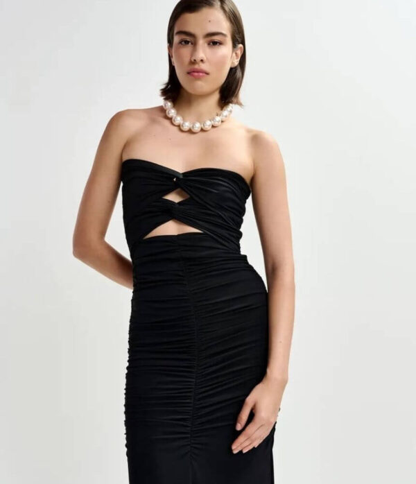 Essentiel Antwerp Jeremi Jersey Fitted Dress in Black