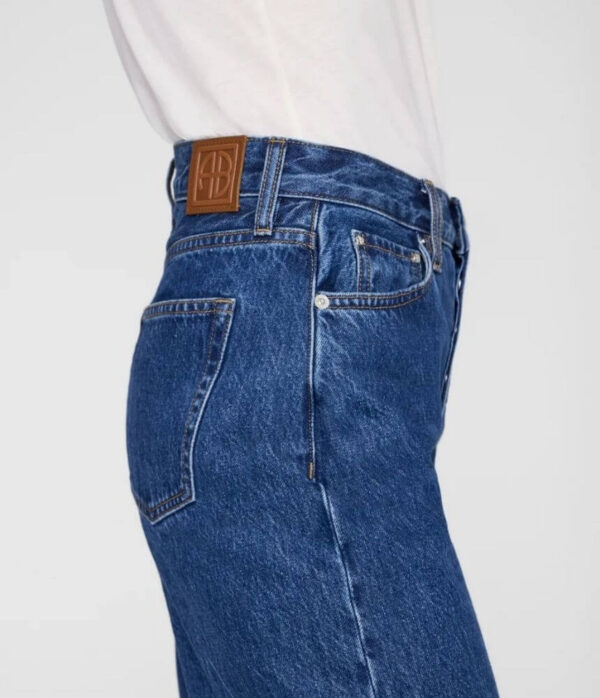 Anine Bing Fritz Barrel Leg Jean in Clean Indigo