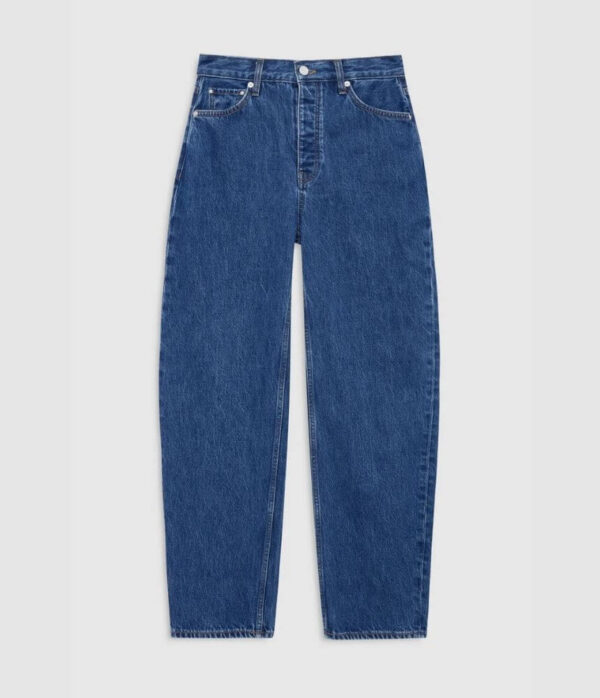 Anine Bing Fritz Barrel Leg Jean in Clean Indigo
