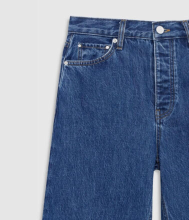 Anine Bing Fritz Barrel Leg Jean in Clean Indigo