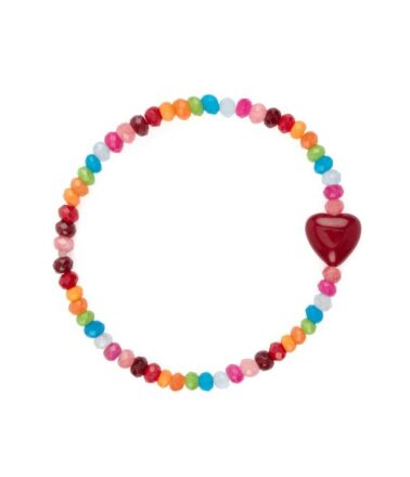 Peachy & Wild Heart on My Sleeve bracelet in Rainbow