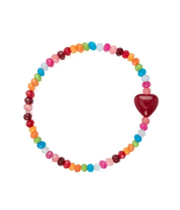 Peachy & Wild Heart on My Sleeve bracelet in Rainbow