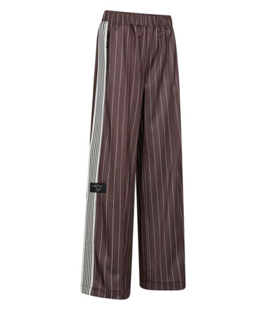 Haute L’Amitie Baggy Pin Stripe Track Pants in Mocca
