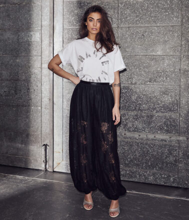 Haute L’Amitie Logo Circle Tee Shirt in White