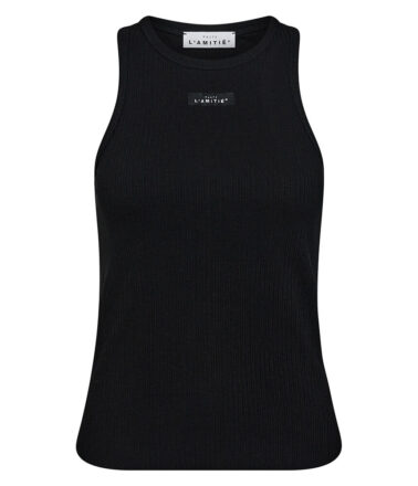 Haute L’Amitie Rib Badge Tank Vest in Black